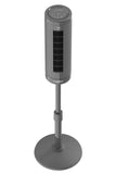 Lasko RTF100 54" Oscillating 8-Speed DC Motor Pedestal Tower Fan with Remote: Gray
