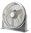 Lasko 20" Air Circulator Floor Fan (3-speed, manual, 360° airflow, silver)