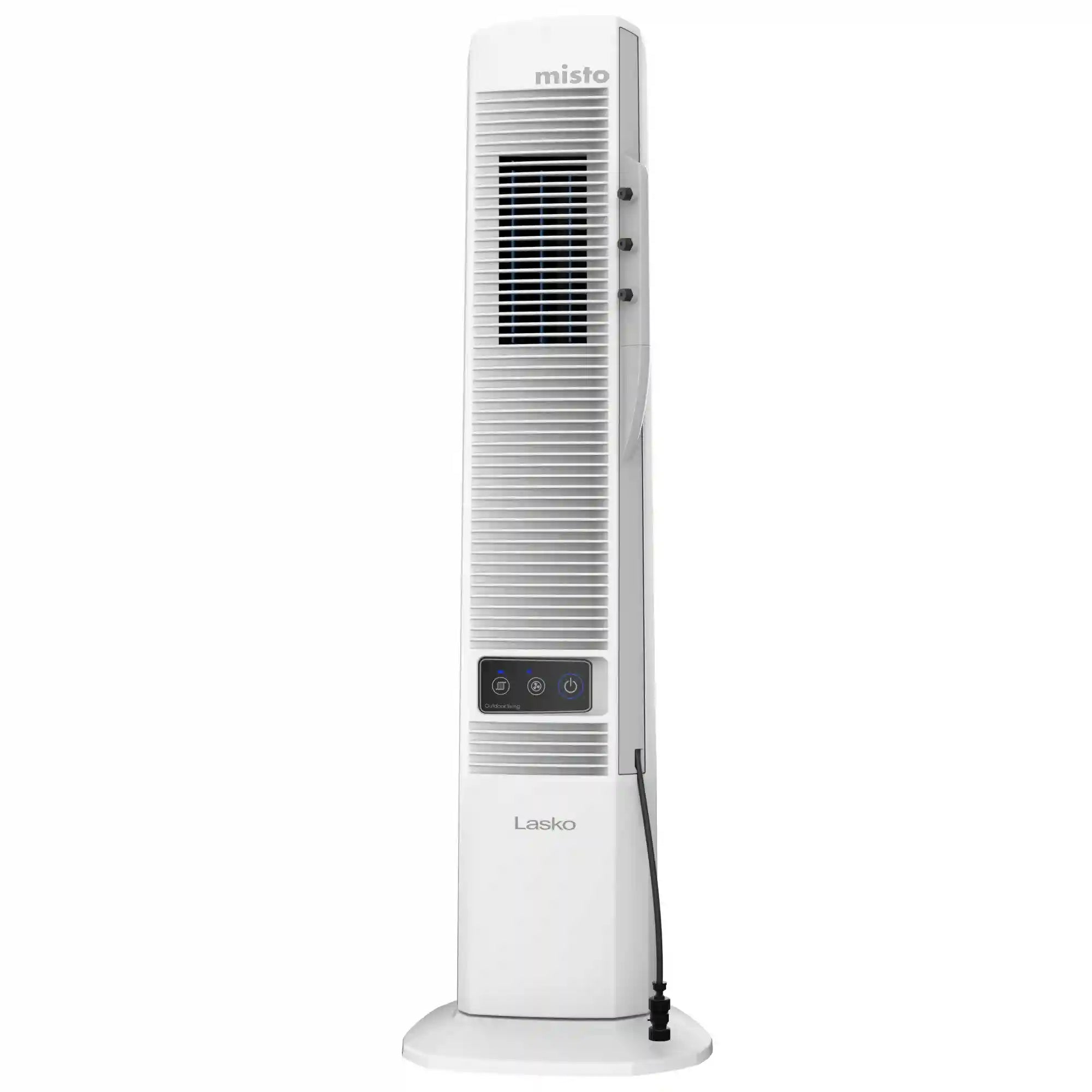 Lasko YF321 42" Misting Outdoor Tower Fan with 10-Foot Power Cord and 4 speeds: White
