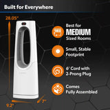 Lasko 1500W Bladeless Tower Heater with Remote Control, CW105, White