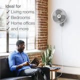 Lasko M16900 16" 3-Speed Oscillating Wall Mount Fan