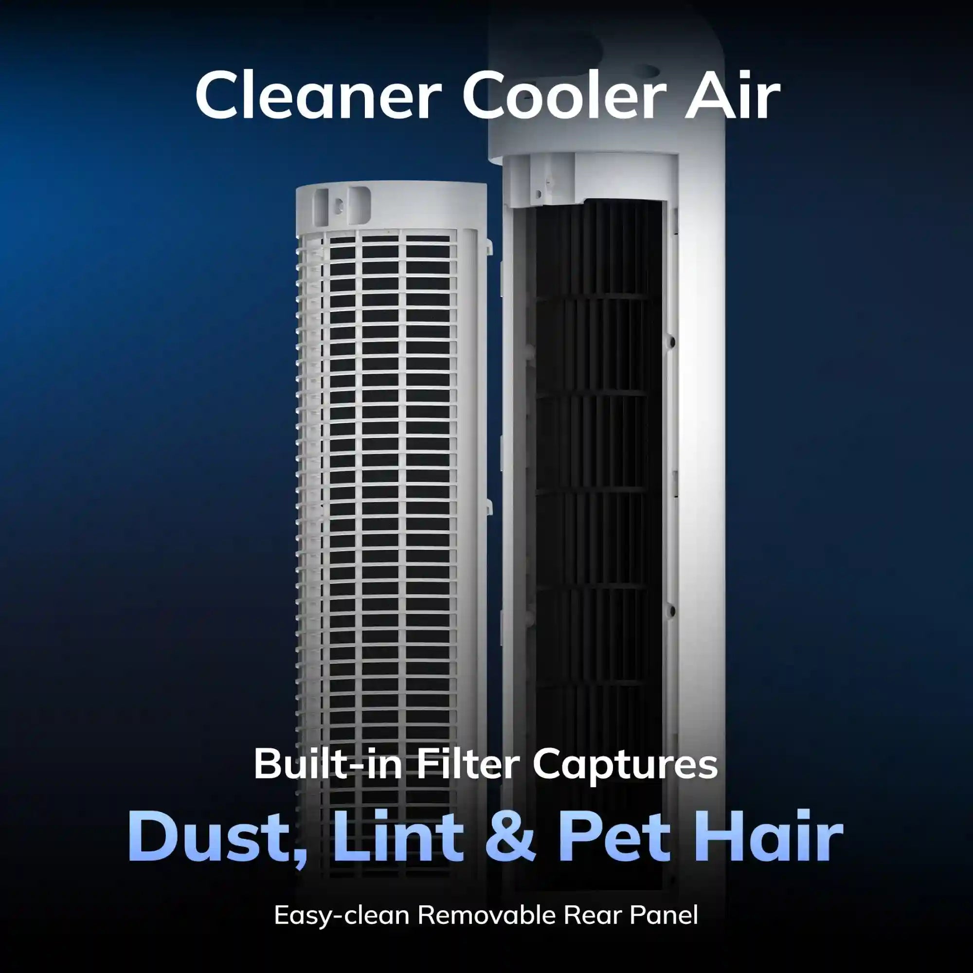 Lasko WhisperForce™ DC 40" Tower Fan (12-speed, remote, timer, air filtration, white)