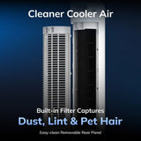 Lasko WhisperForce™ DC 40" Tower Fan (12-speed, remote, timer, air filtration, white)