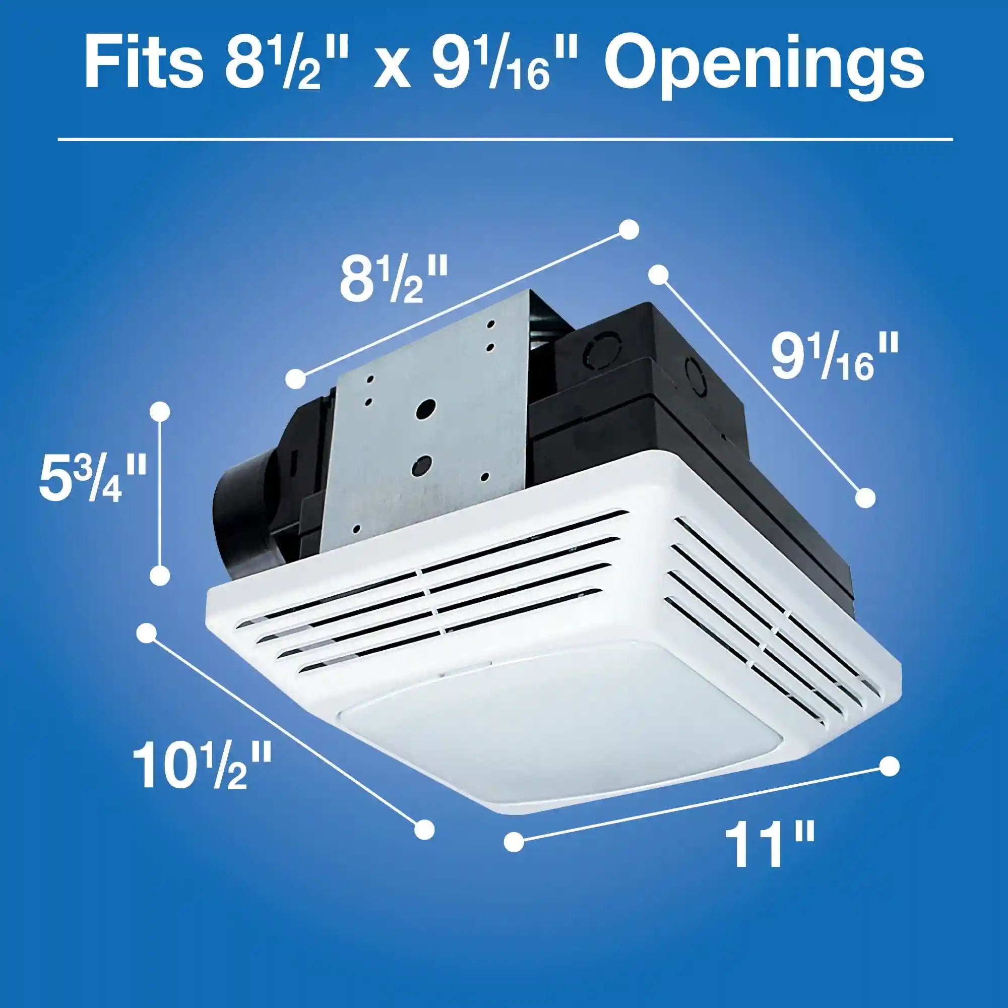 Air King 70 CFM Snap-In Exhaust Fan (ENERGY STAR® Certified, ceiling mounted, light, white)