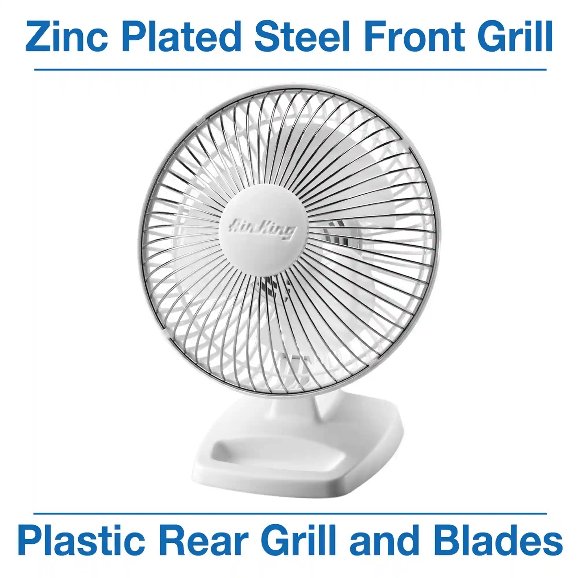 Air King 6" Table Top Fan (2-speed, manual, white)