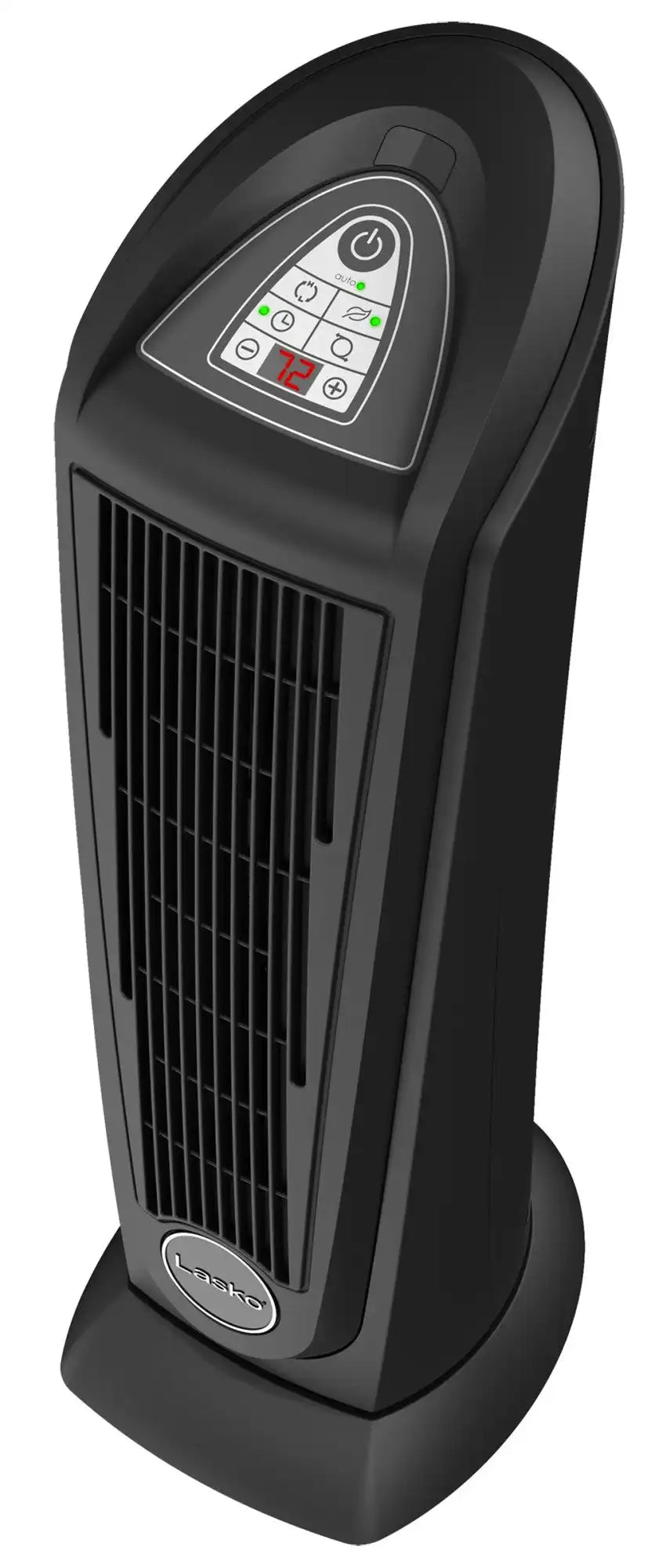 Lasko 23" Ceramic Tower Heater (2 heat settings, remote, timer, thermostat, tip-over switch, black)