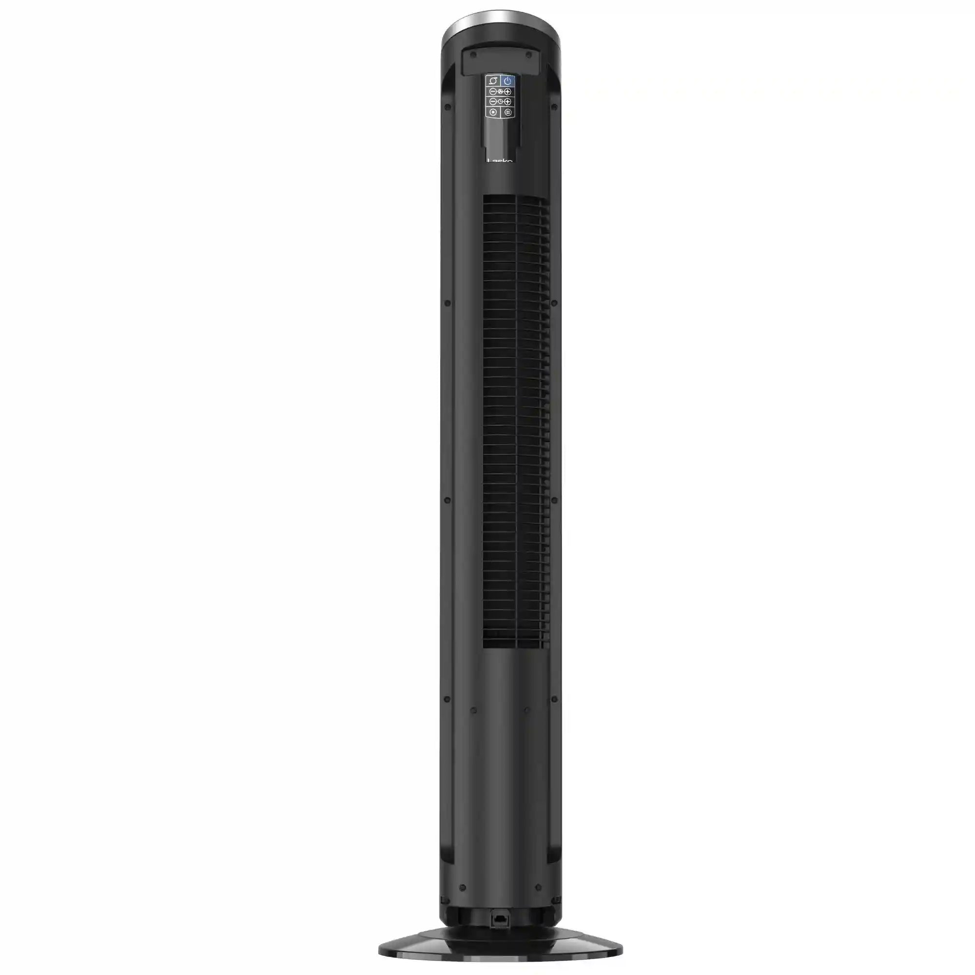 Lasko WhisperForce™ DC 42" Tower Fan (12-speed, remote, black/silver)