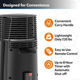 Lasko 1500W Full Circle Warmth Ceramic Tower Space Theater with Remote Control, CT24362, Black
