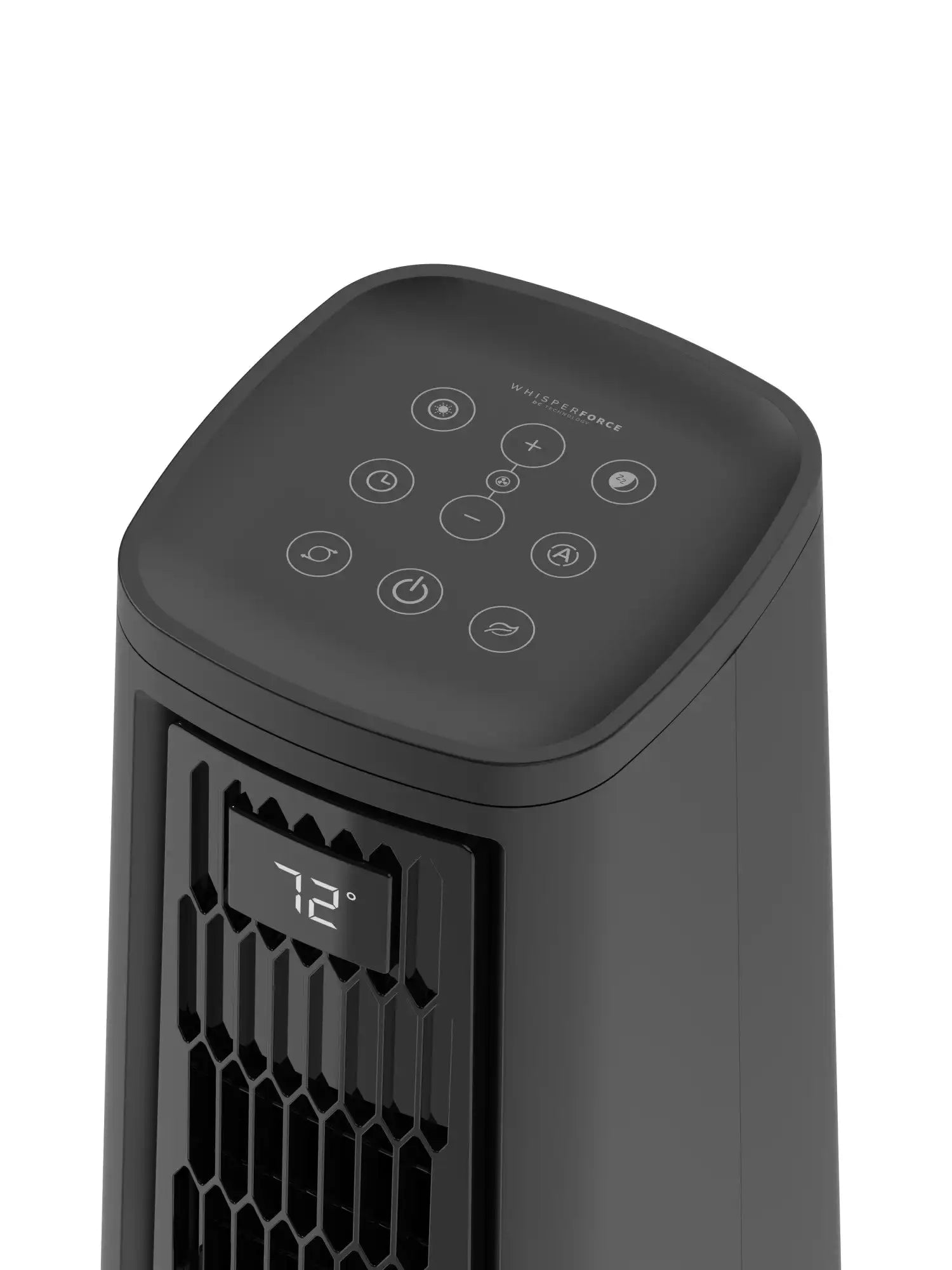 Lasko High Velocity WhisperForce™ DC 35" Tower Fan (12-speed, remote, timer, 90° oscillation, black)