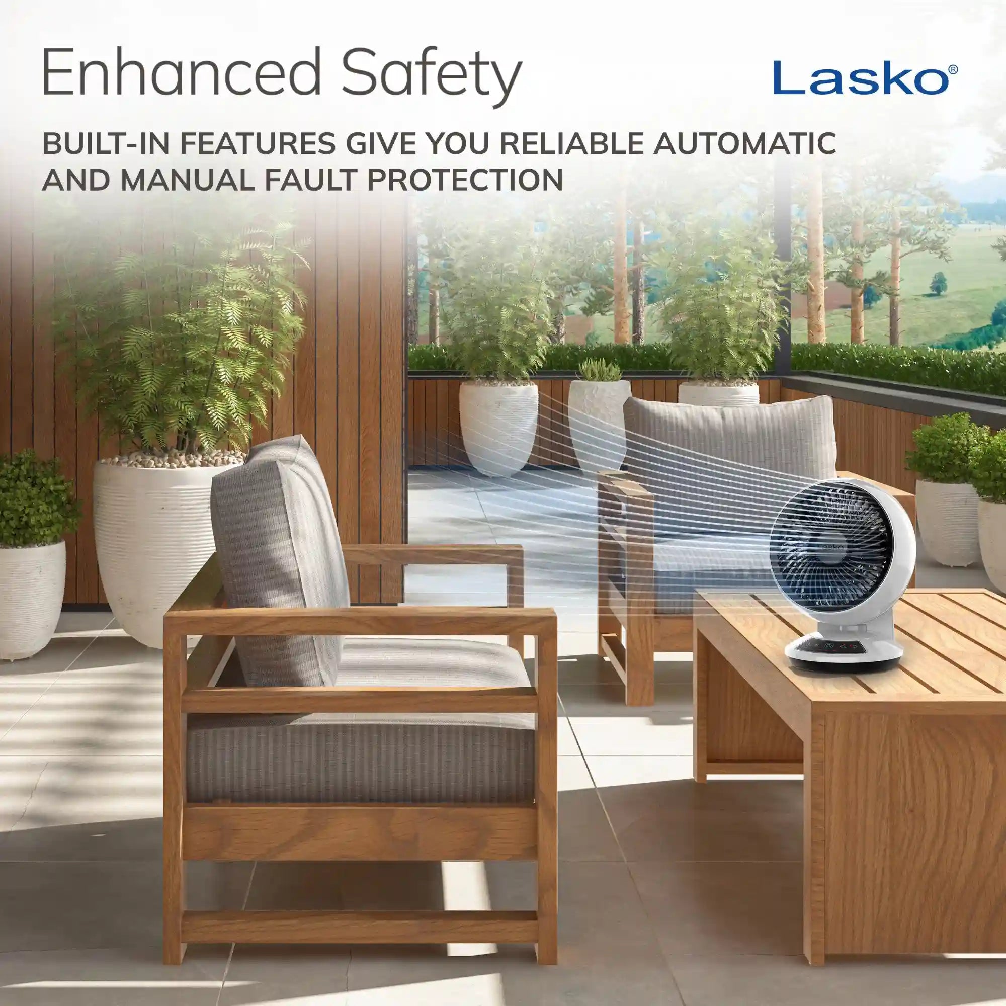 Lasko Whirlwind 7" Orbital Air Circulator Fan (3-speed, remote, white)