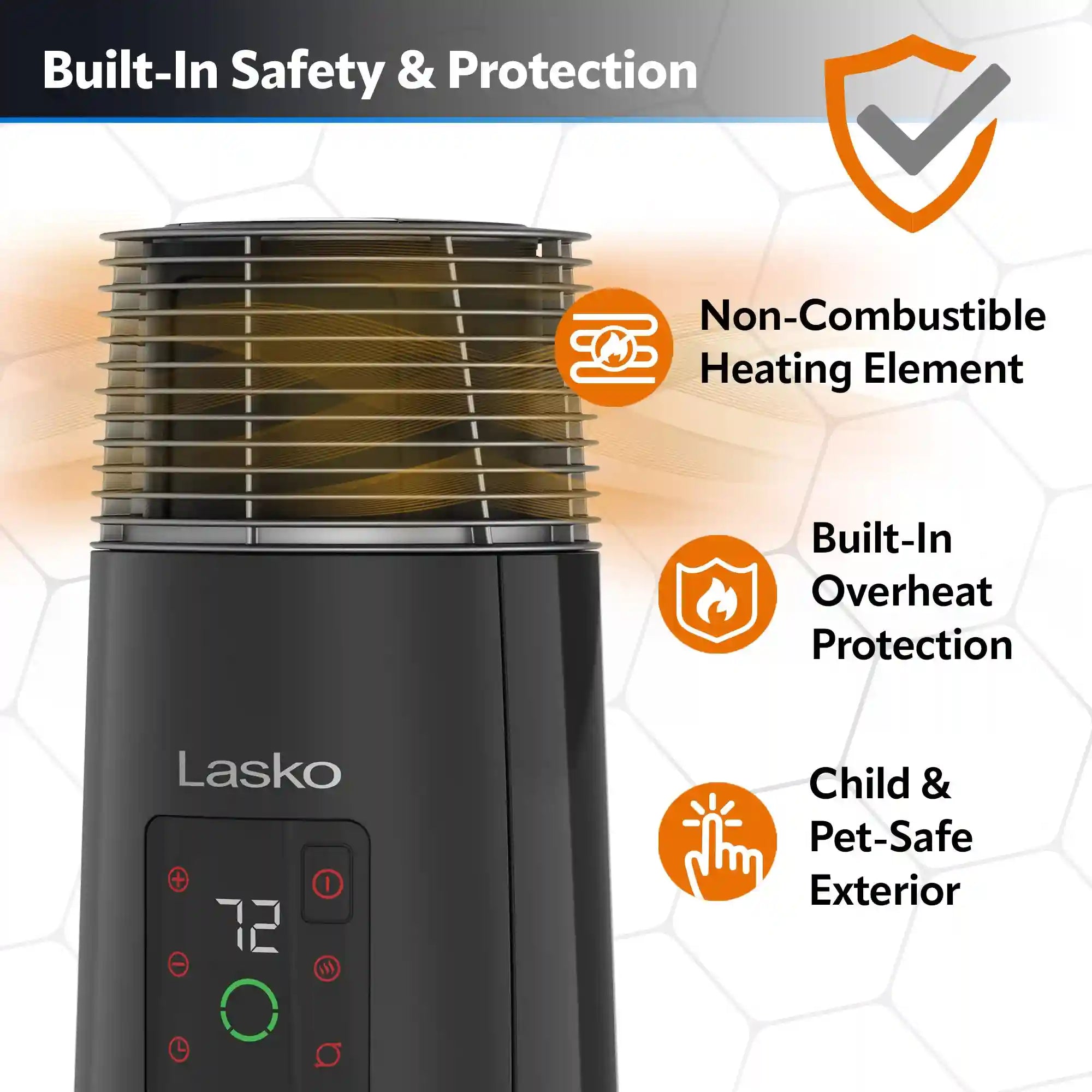 Lasko 1500W Full Circle Warmth Ceramic Tower Space Theater with Remote Control, CT24362, Black