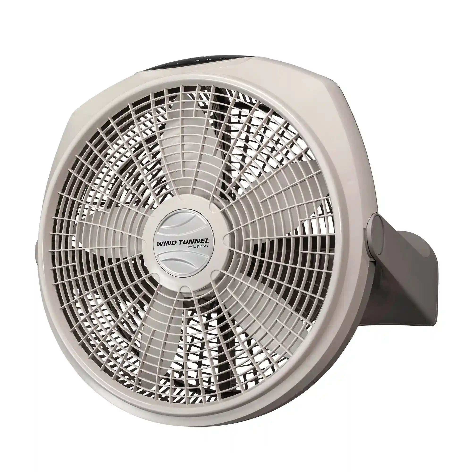 Lasko Wind Tunnel® 20" Air Circulator Floor Fan (3-speed, remote, timer, 360° airflow, gray)