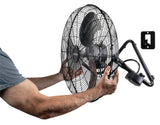 Lasko 20" High Velocity Commercial Floor or Wallmount fan with Remote Control, H20660, Black
