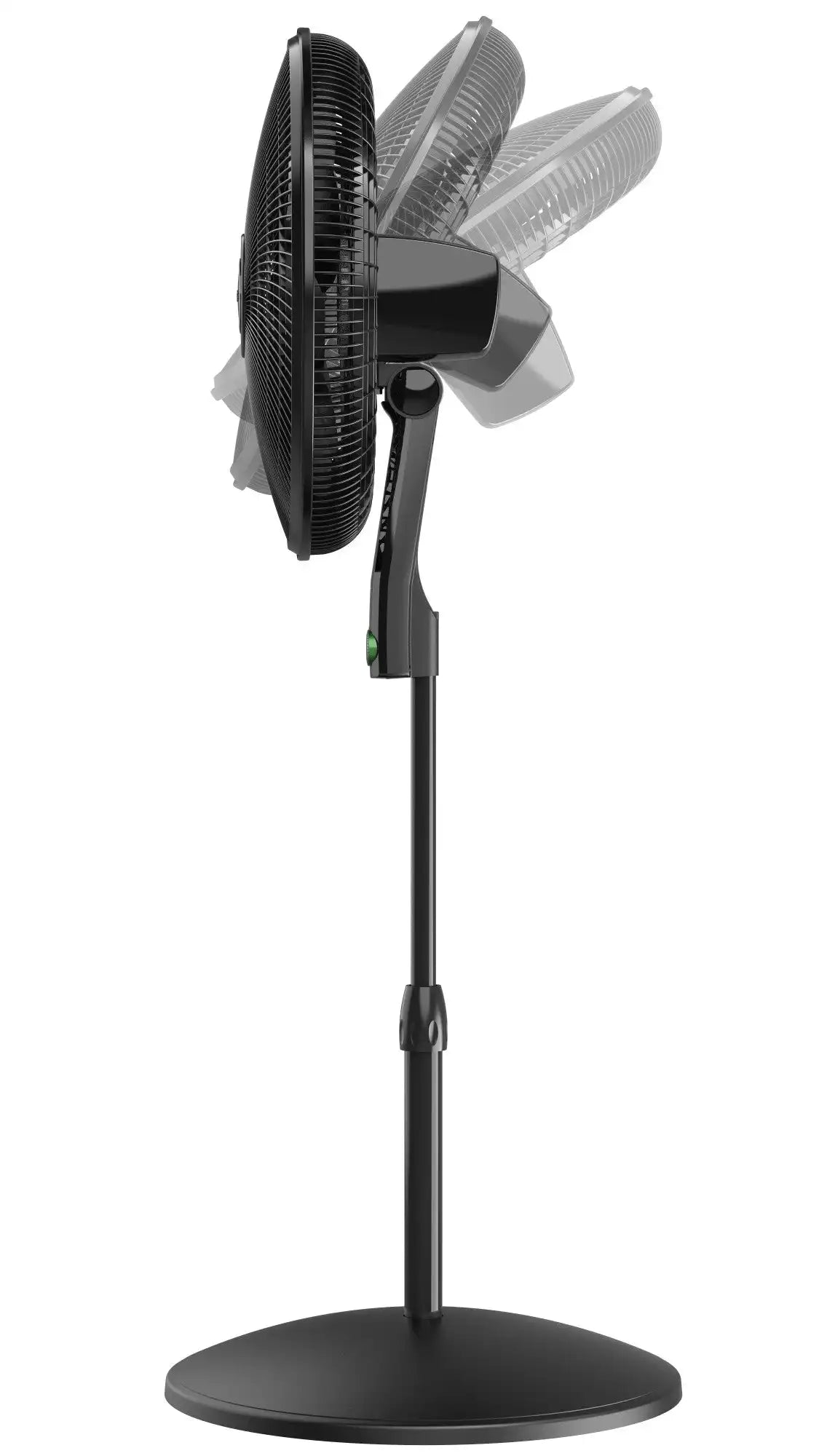 Lasko WhisperForce™ 18" 4-speed EcoQuiet DC Motor Pedestal Fan with Remote & Timer (black, model S18708)