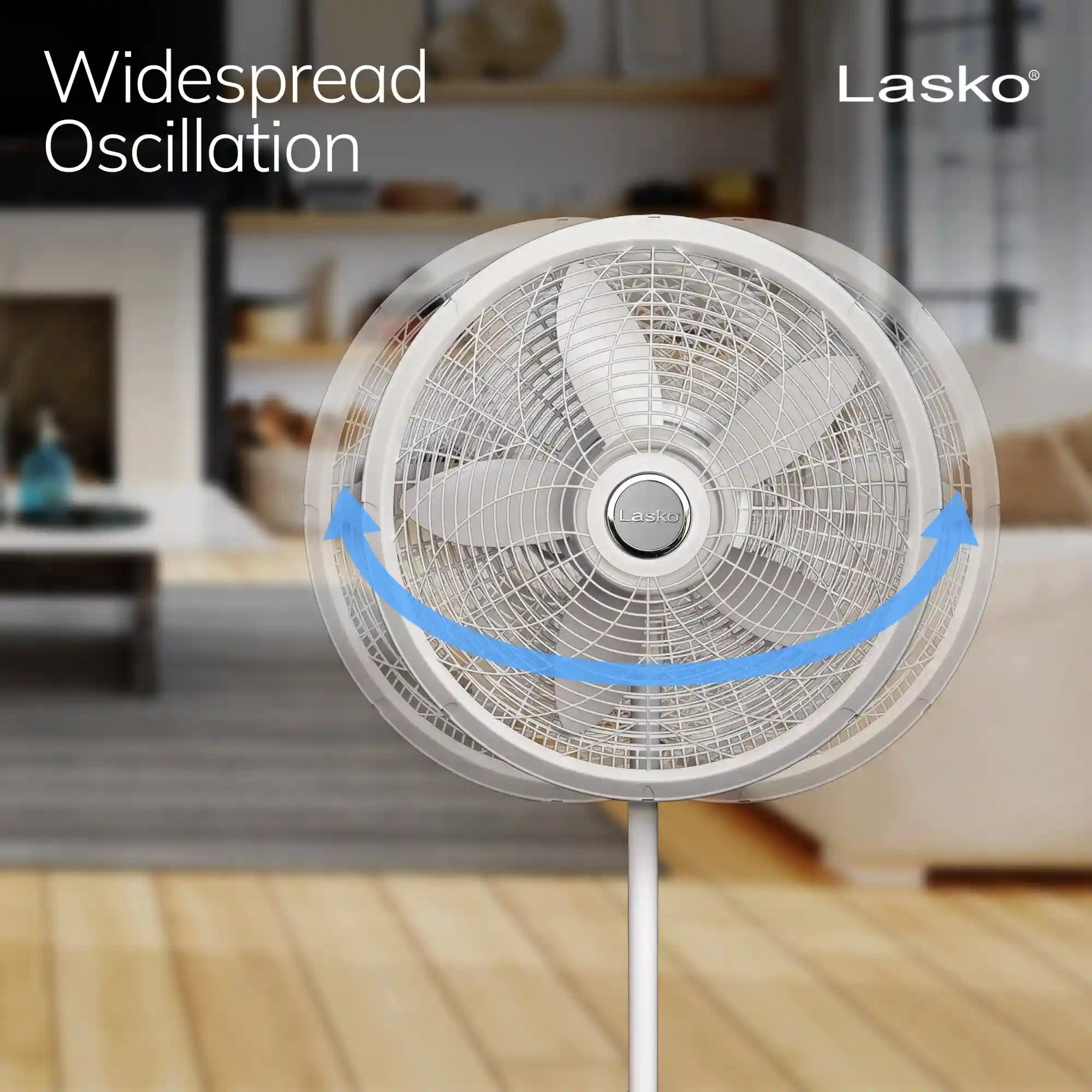 Lasko Performance 18" Pedestal Fan (3-speed, manual, white)