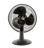 Lasko 12" Table Top Fan (3-speed, manual, 180° oscillation, black)