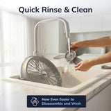 Lasko Wind Machine® 20" Air Circulator Floor Fan (3-speed, manual, 360° airflow, gray)
