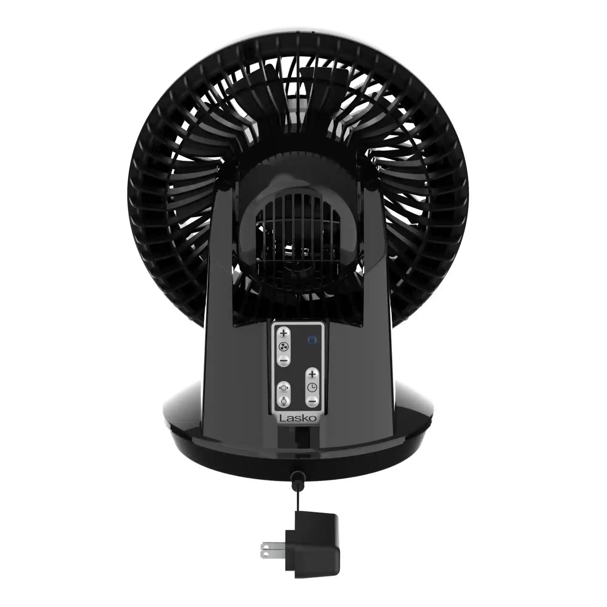 Lasko Whirlwind EcoQuiet DC 7" Orbital Air Circulator Fan (12-speed, remote, timer, black)