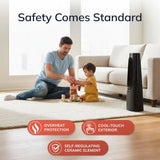 Lasko CW100 1500W Bladeless Tower Heater with Remote Control