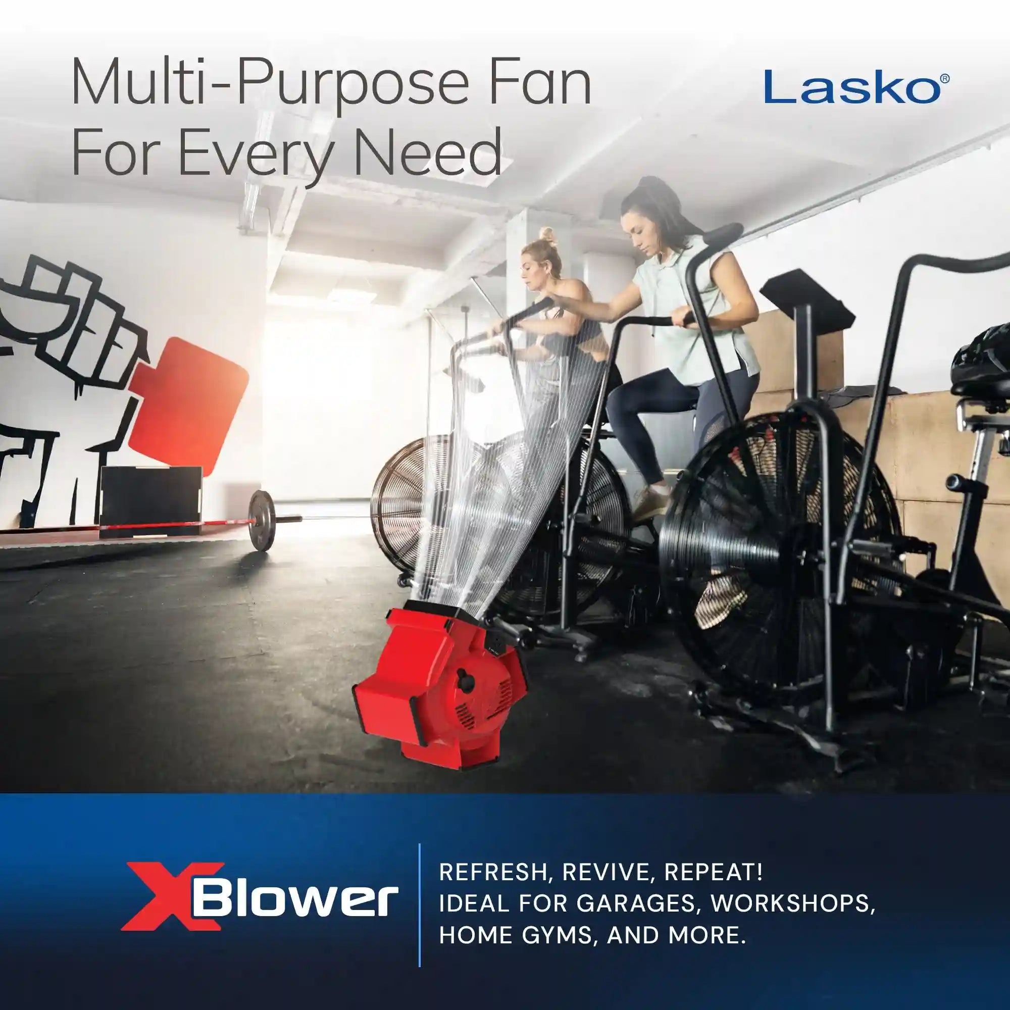 Lasko X12900 X-Blower Multi-Position Utility Blower Fan with USB Port