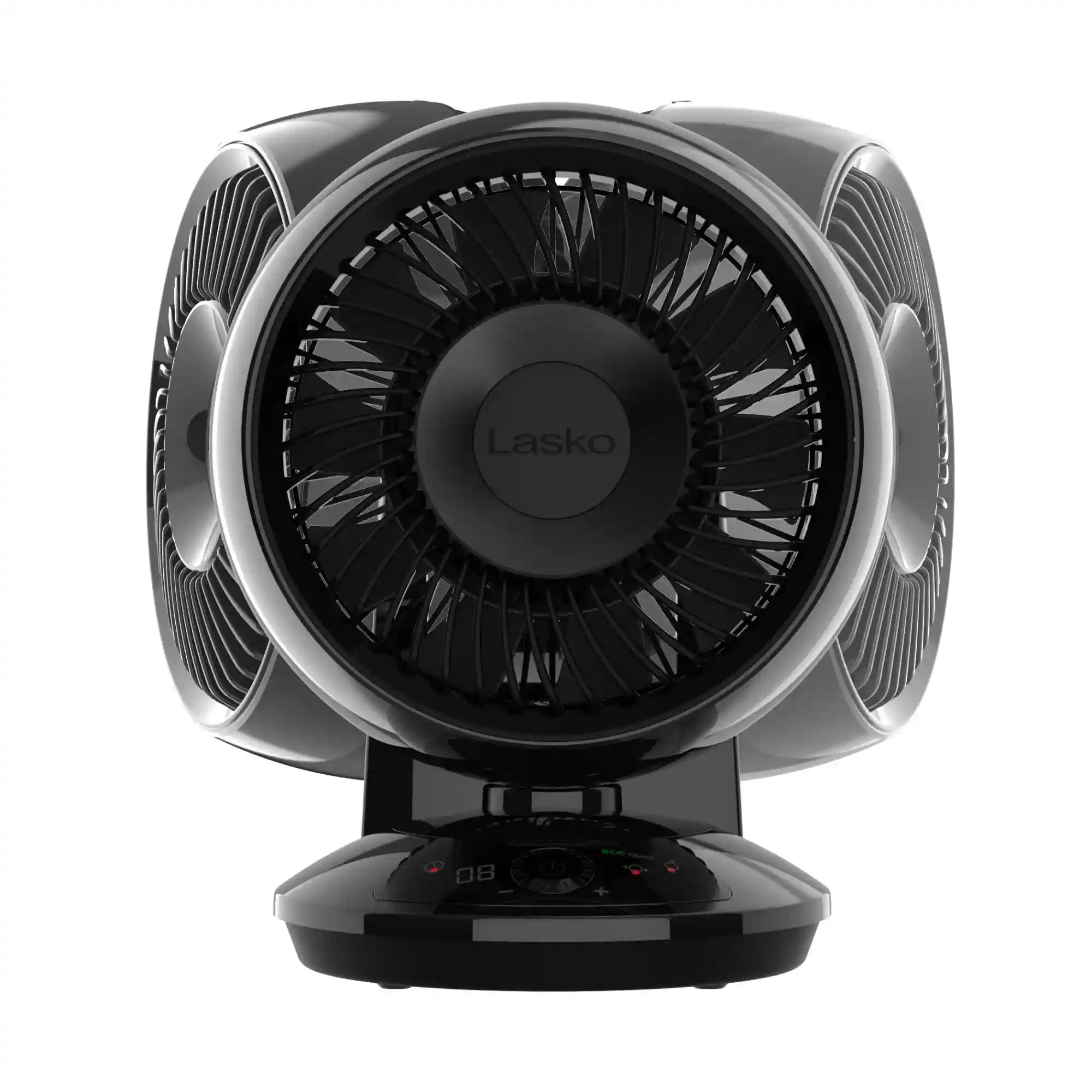 Lasko Whirlwind EcoQuiet DC 7" Orbital Air Circulator Fan (12-speed, remote, timer, black)