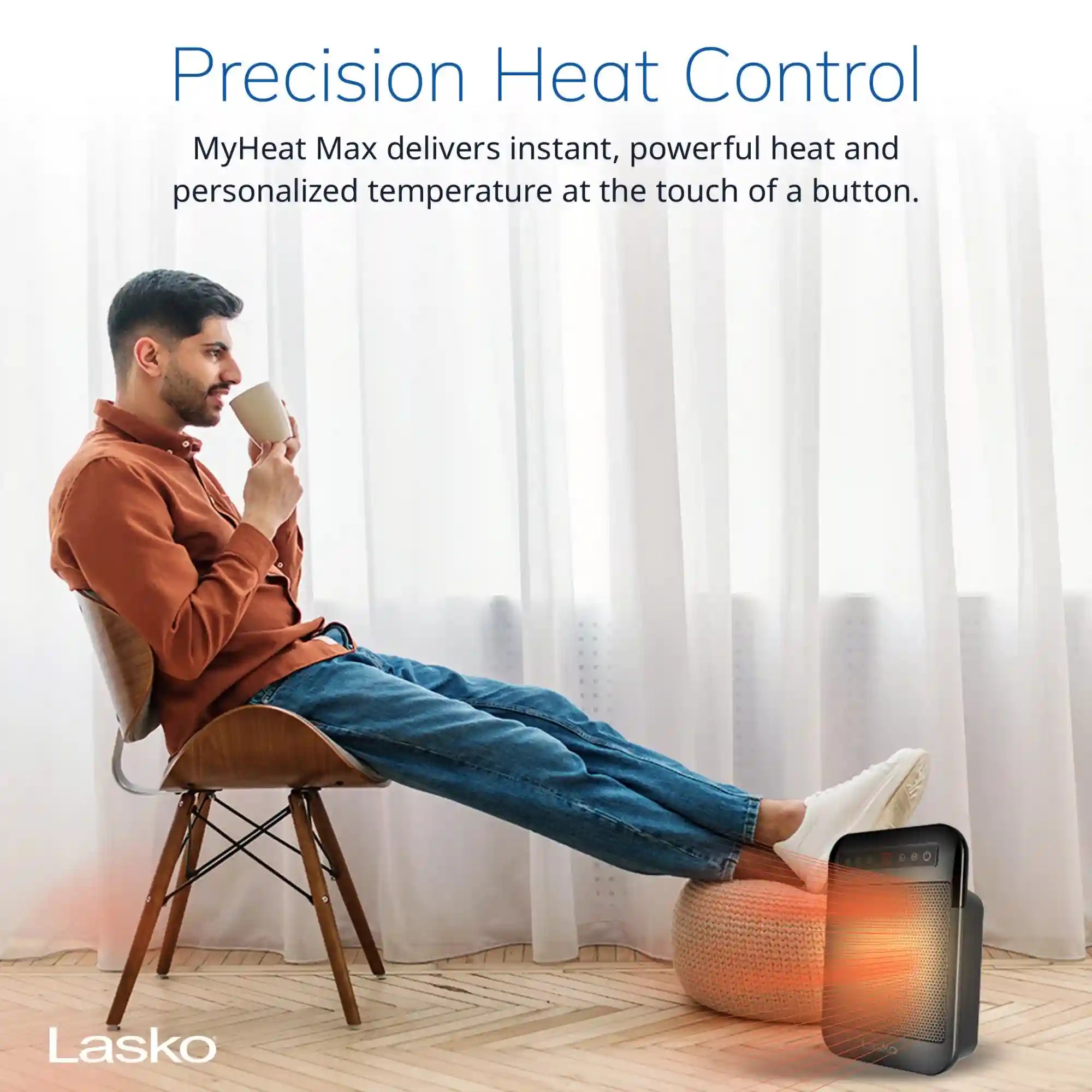 Lasko CD09100 MyHeat Max 9" Digital Ceramic Space Heater, Black