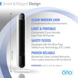 Lasko Aria™ 40" Tower (5-speed, remote, timer, white)