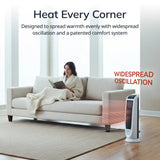 Lasko 22" Digital Ceramic Tower Heater (2 heat settings, remote, timer, white)