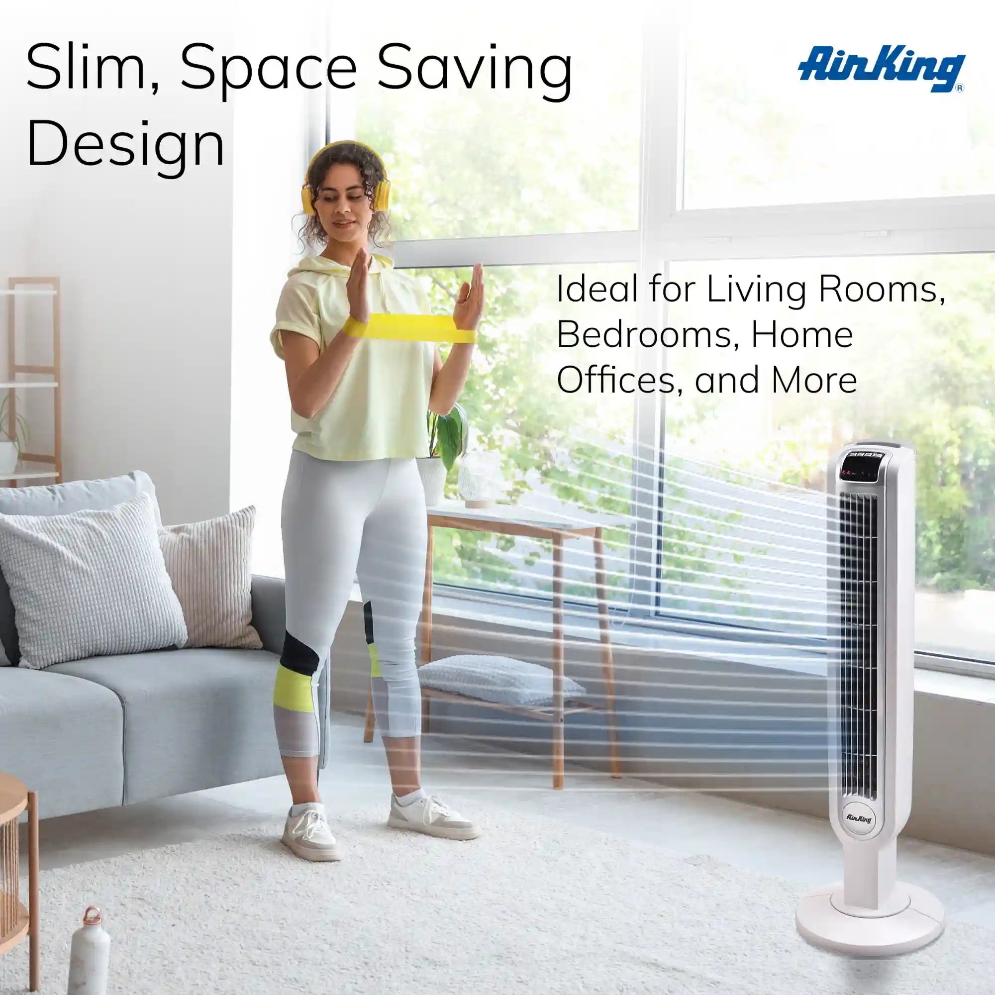 Air King 36" Tower Fan with Remote Control, 9210, White