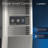 Lasko 42" 4-Speed Oscillating Outdoor Tower Fan with 10-Foot Power Cord, YF202, Gray