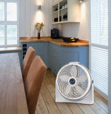 Lasko Cyclone® 20" Air Circulator Floor Fan (3-speed, manual, 90° oscillation, white)