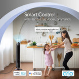 Lasko Aria™ 40" Tower (5-speed, remote, timer, black)