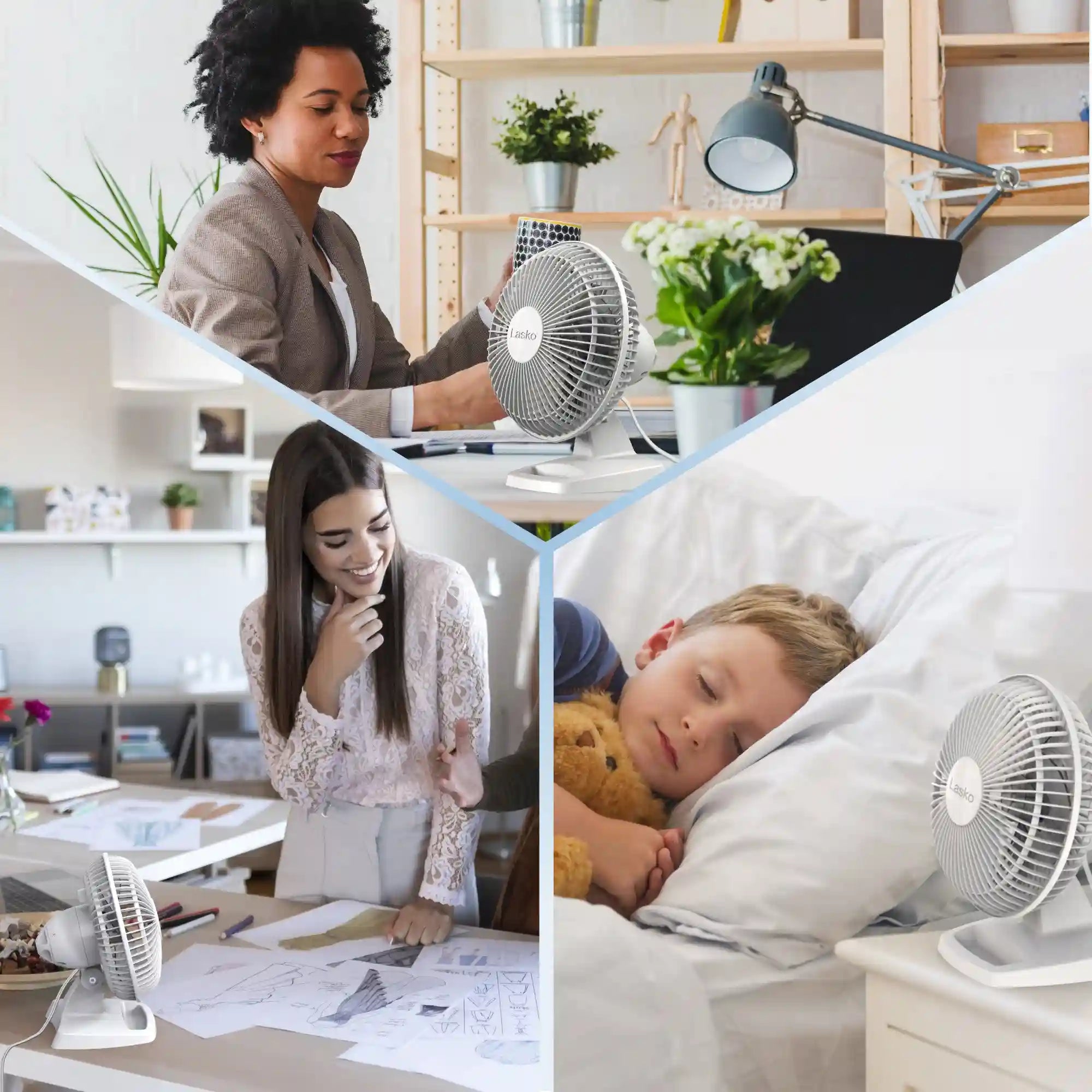 Lasko 6" Table Top Fan (2-speed, manual, white)