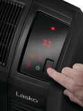 Lasko 1500W Electric Cyclonic Ceramic Room Space Heater with 8-Hour Timer, CC24920, Black