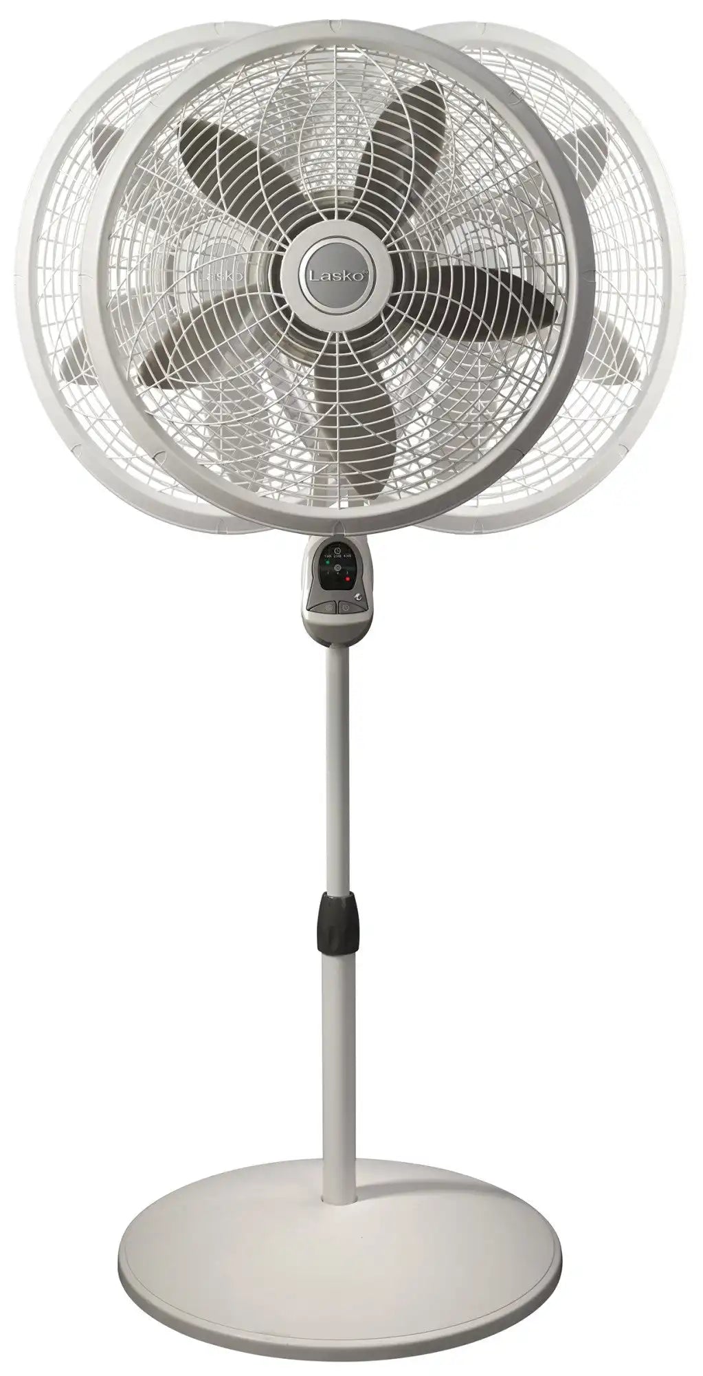 Lasko Performance 18" Pedestal Fan (3-speed, remote, timer, white)