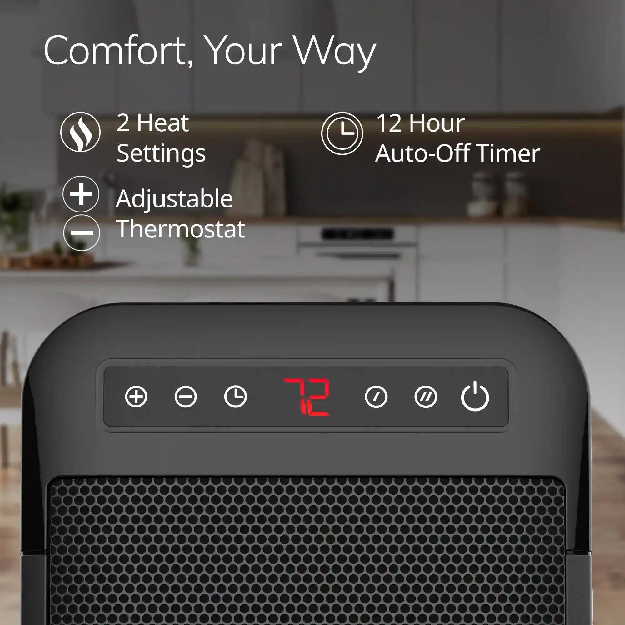 Lasko CD09100 MyHeat Max 9" Digital Ceramic Space Heater, Black
