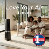 Lasko High Velocity WhisperForce™ DC 35" Tower Fan (12-speed, remote, timer, 90° oscillation, black)