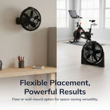 Lasko Cyclone® 20" Air Circulator Floor Fan (4-speed, remote, timer, 90° airflow, black)