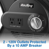 Air King Commercial Grade Pivoting Utility Blower (3-speed, black/gray)