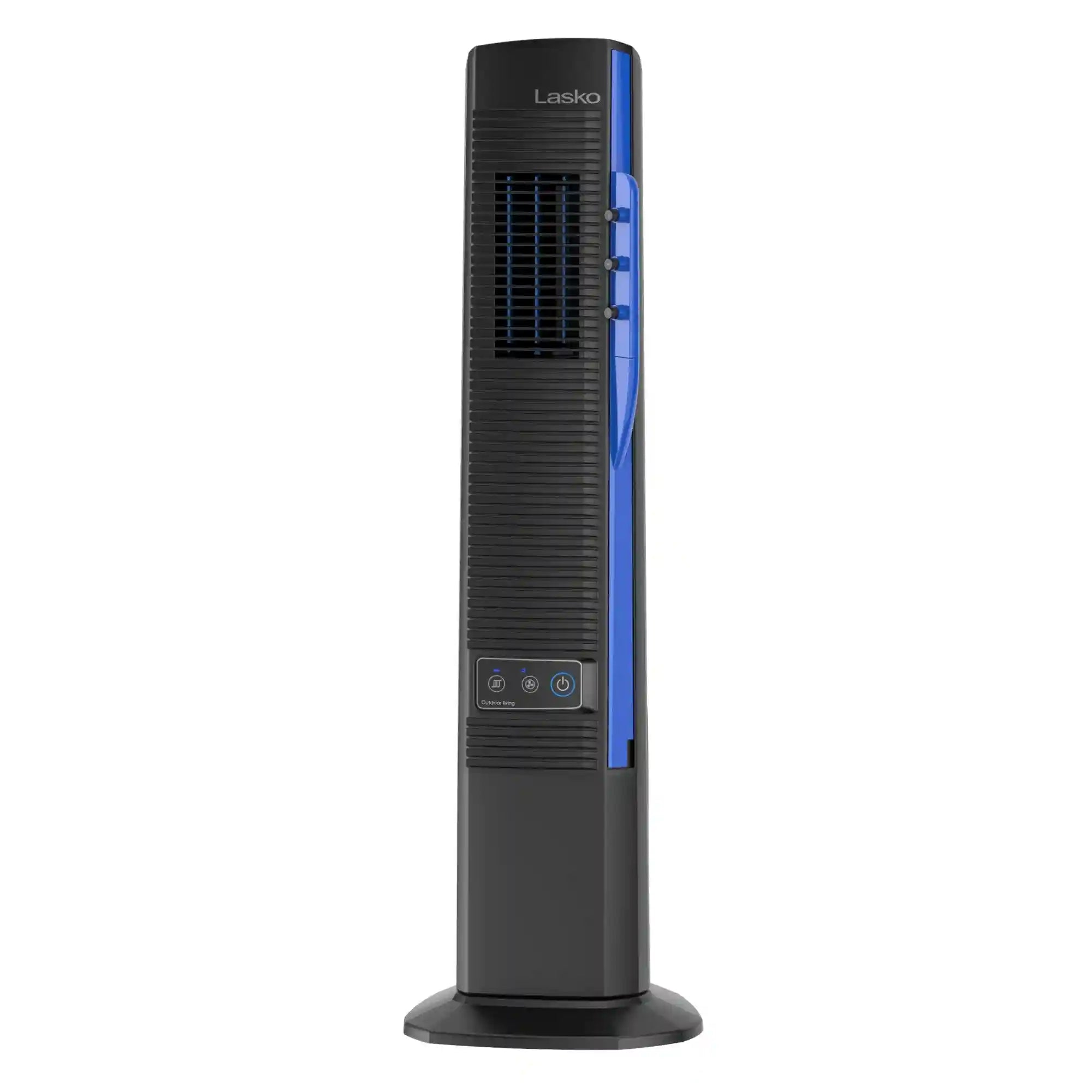 Lasko Misto® 42" Misting Outdoor Tower Fan (4-speed, 9’ hose, GFCI, black)