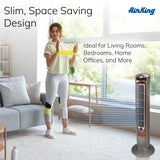 Air King Wind Curve® 42" Tower Fan (3-speed, ionizer, brown/tan)