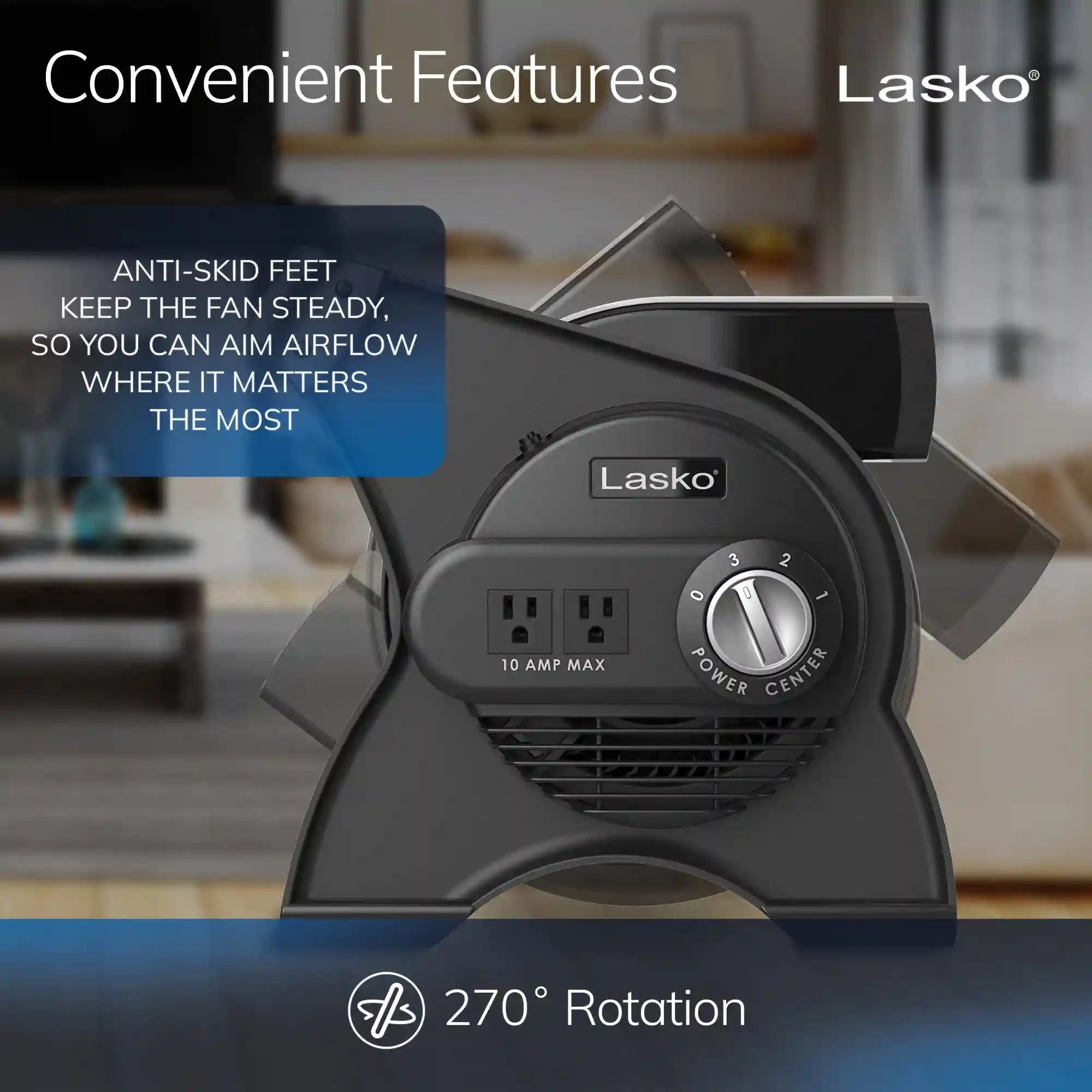 Lasko 12" Pivoting Pro High Velocity Utility Blower Fan (3-speed, gray)