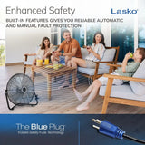Lasko QuickMount® 20" High Velocity Floor & Wall Mount Fan (3-speed, manual, black)