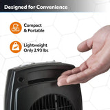 Lasko 9" Ceramic Table Top Heater (3-speed, thermostat, black)