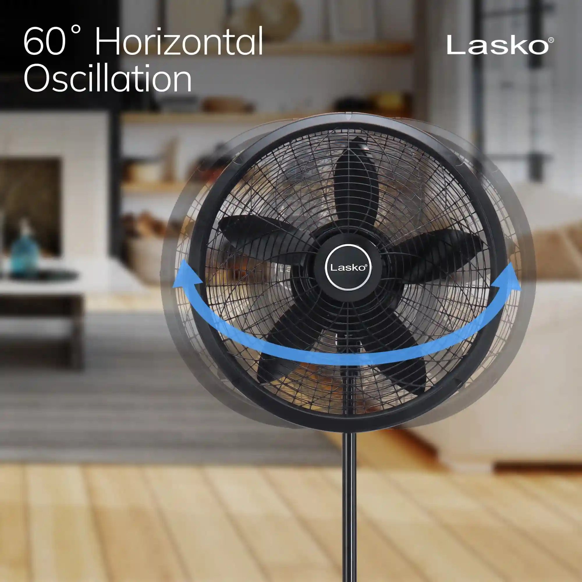 Lasko Performance 18" 3-speed Pedestal Fan (3-speed, manual, black)