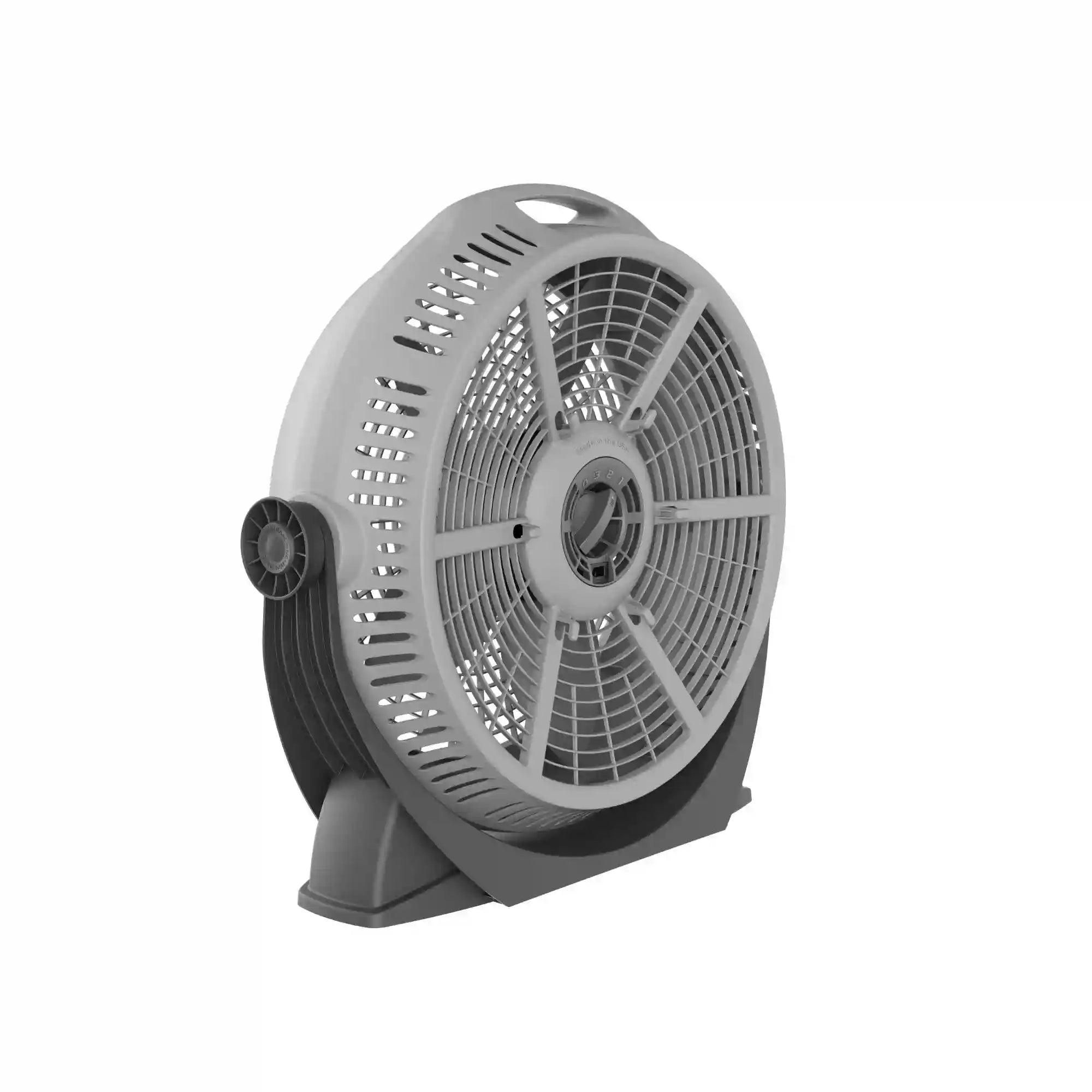Lasko Wind Machine® 20" Air Circulator Floor Fan (3-speed, manual, 360° airflow, gray)