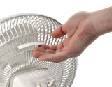 Lasko 12" Table Top Fan (3-speed, manual, 180° oscillation, white)