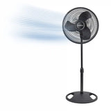 Lasko 16" Pedestal Fan (3-speed, manual, black)