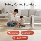 Lasko 23" Ceramic Tower Heater (2 heat settings, timer, thermostat, silver)