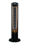 Lasko Wind Curve® 42" Tower Fan (3-speed, remote, timer, ionizer, black/woodgrain)